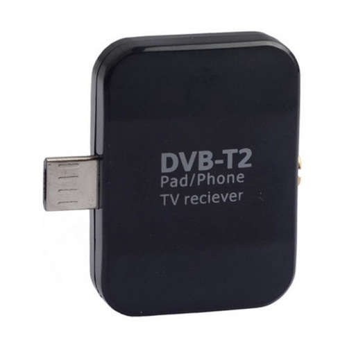 Micro USB Mobile Watch DVB T2 TV Receiver for Android Phone, Pad Black