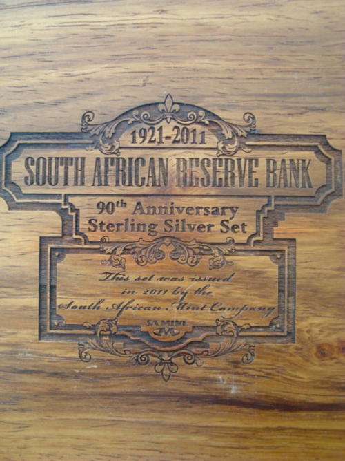 2011 SARB 90th Anniversary Sterling Silver Set with UNC R5 Coin