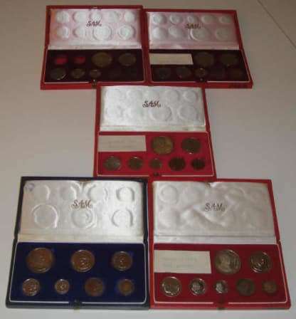 Republic of South Africa: Complete 1960s Proof Set Collection. Bid per Set to take all