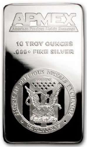 10 oz APMEX .999 SILVER BAR
