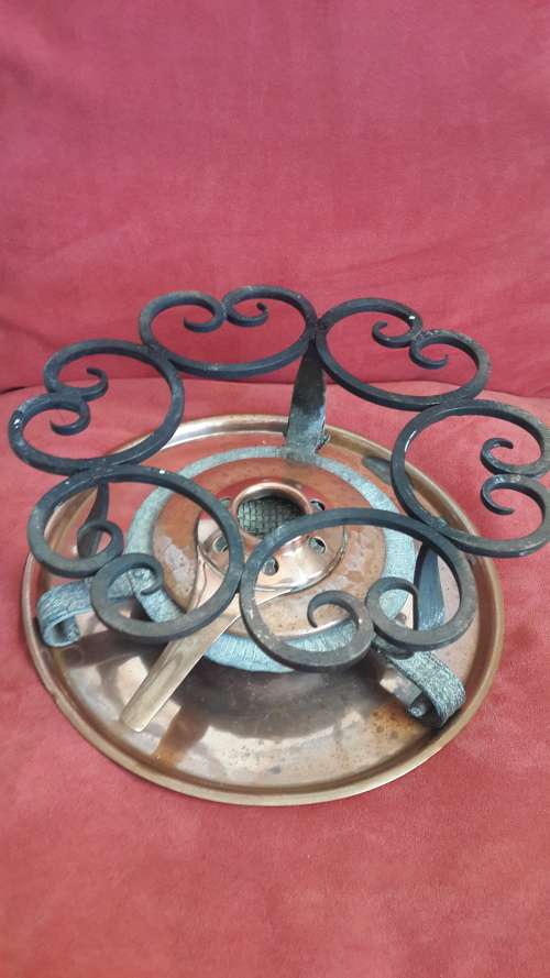 Rare !! Large 1950's Copper Fondue Pot (Complete @ Mint Condition)