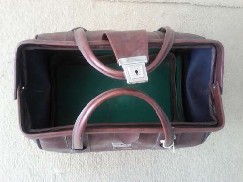 Vintage Faux Leather Bowling Bag (For 6 Woods)