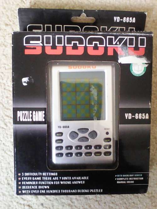 Sudoku Electronic Puzzle Game YD-665A (Original Packaging @ Working)