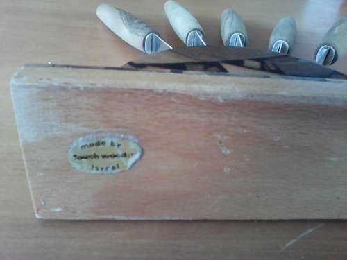 Touch Wood Ltd Israel Knives set in block of wood