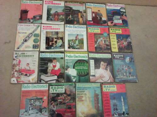 19 x Circa 1951 - 1967 Radio - Electronics / Electronics World / Radio @ TV News Magazines