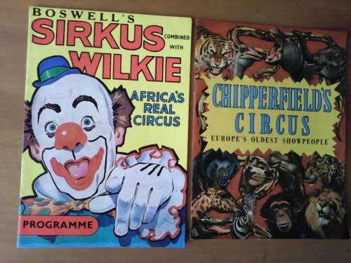 2 Vintage Boswell's Sirkus (Combined with Wilkie) @ Chipperfields Circus Programmes