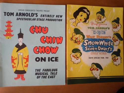 2 x 1960's Tom Arnold Souvenir Programme's - Chu Chin Chow on Ice / Snow White @ The 7 Dwarfs