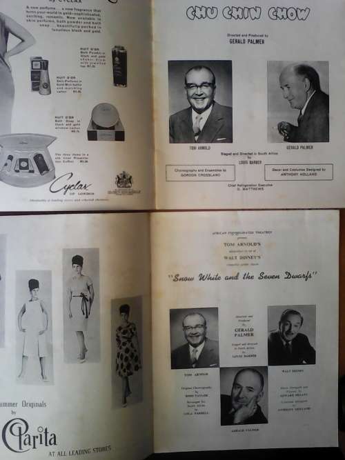 2 x 1960's Tom Arnold Souvenir Programme's - Chu Chin Chow on Ice / Snow White @ The 7 Dwarfs