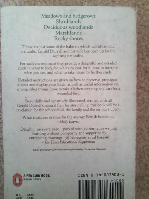 The Amateur Naturalist (Large Paperback) Gerald Durrell with Lee Durrell