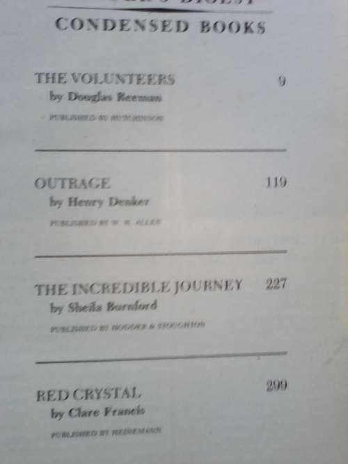 8 x Readers Digest Condensed Books - Sold as one lot (Sale)