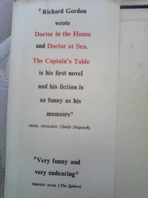 The Captain's Table (1955 Hardcover) Richard Gordon