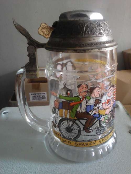 Rare Vintage West German BMF Beer Tankard with working Bell Mechanism (Near mint condition for age)