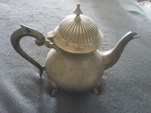 Vintage Brass Teapot (Stamped @ Marked)