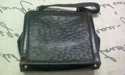 Original Fiorenza Italy Ostrich Handbag Circa 1960's