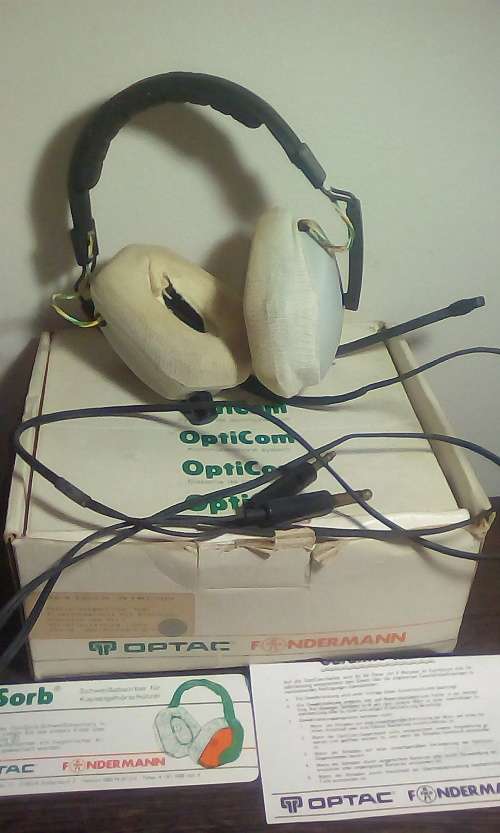 1987 Optac Fondermann Aviation Headset in original box