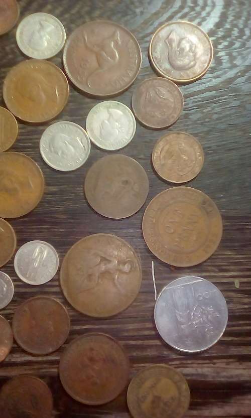 Lot Old & Collectable Coins (Circa 1870 - 1959) In vintage Tin - See Description