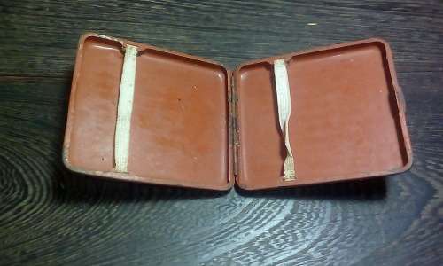 Vintage Leather Bound Cigarette Case