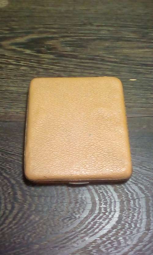 Vintage Leather Bound Cigarette Case