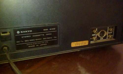 Early 80's Sanyo Stereo Cassette Deck Model RD 4550 (Working)