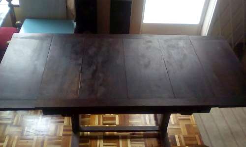 Rare Art Deco Solid Imbuia Extension Table