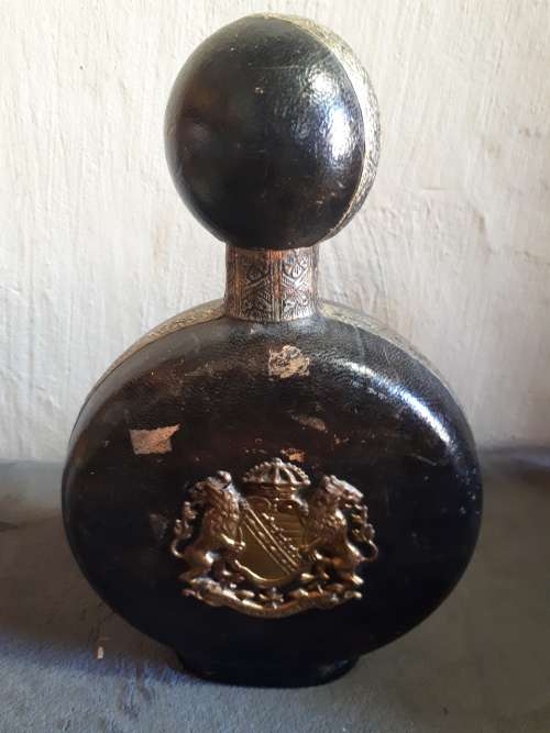 Vintage Italian Leather Bound Perfume Bottle