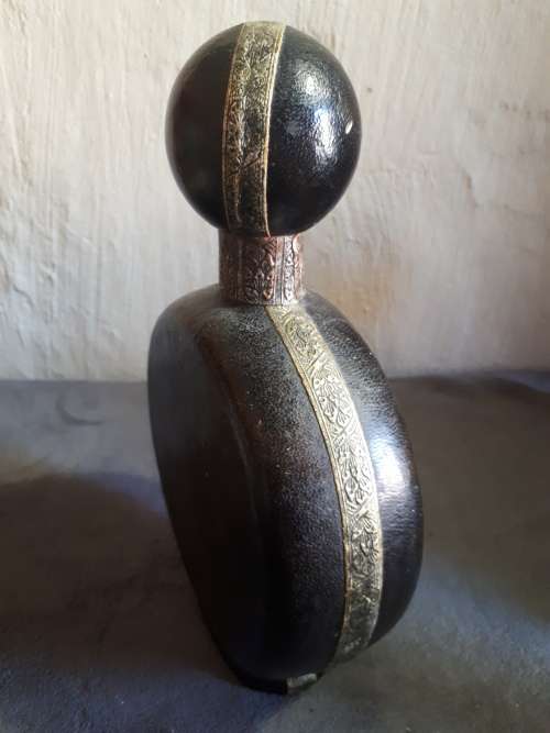 Vintage Italian Leather Bound Perfume Bottle