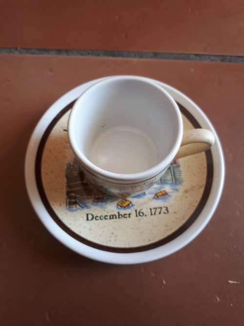 Boston Tea Party Stoneware Cup @ Saucer