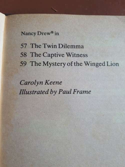 Nancy Drew 3 In 1 1987 First Publication #57 #58 #59