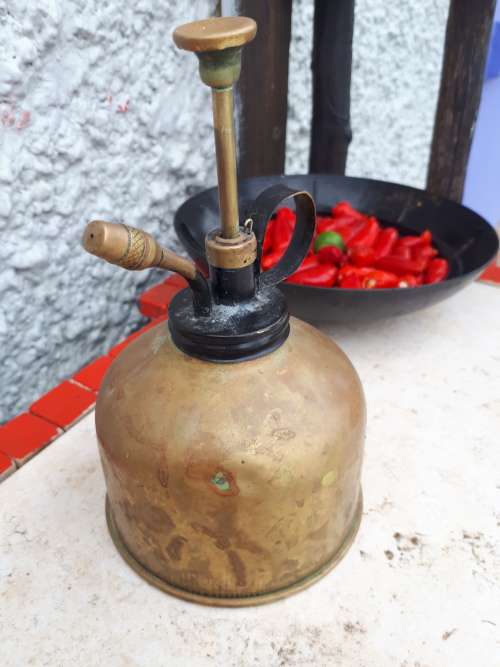 Vintage 1970's Brass Oil Canister (Stamped @ Numbered)