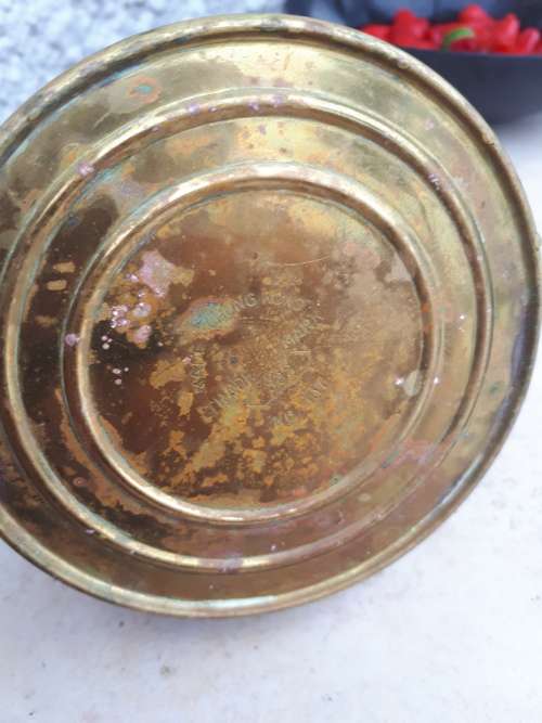 Vintage 1970's Brass Oil Canister (Stamped @ Numbered)