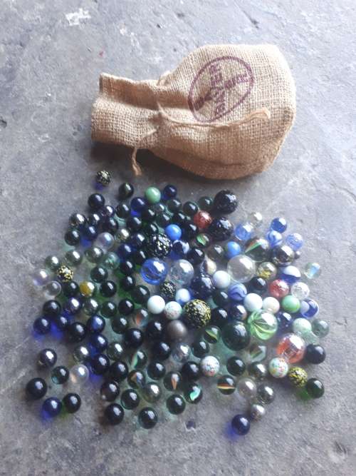 146 Retro Marbles In Bag