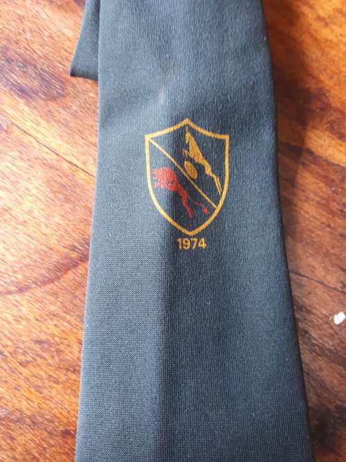 Original 1974 Springbok Rugby Tie From the 74 Lions Tour of SA