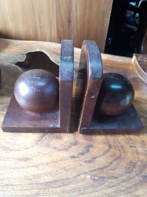 Pair Vintage Blackwood Bookends