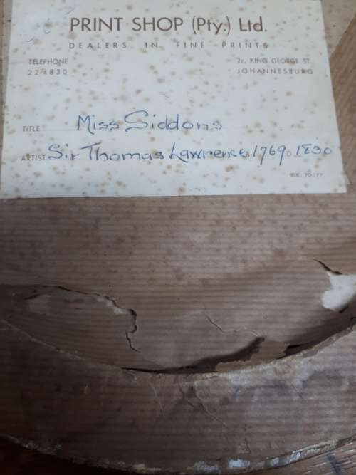 Vintage Framed Print Of A Lady By Sir Thomas Lawrence 1769 - 1830