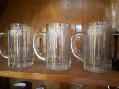 Set Of 6 Retro Stoney Ginger Beer Glass Mugs
