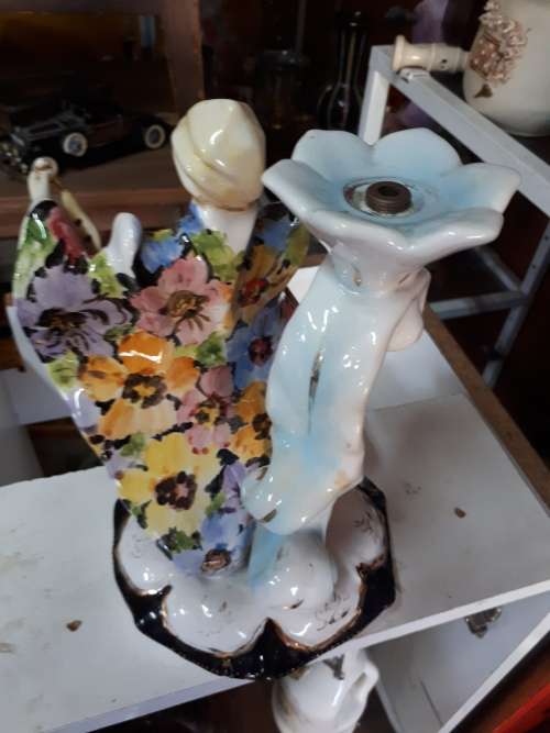 Beautiful Vintage Italian Handpainted Table Lamp