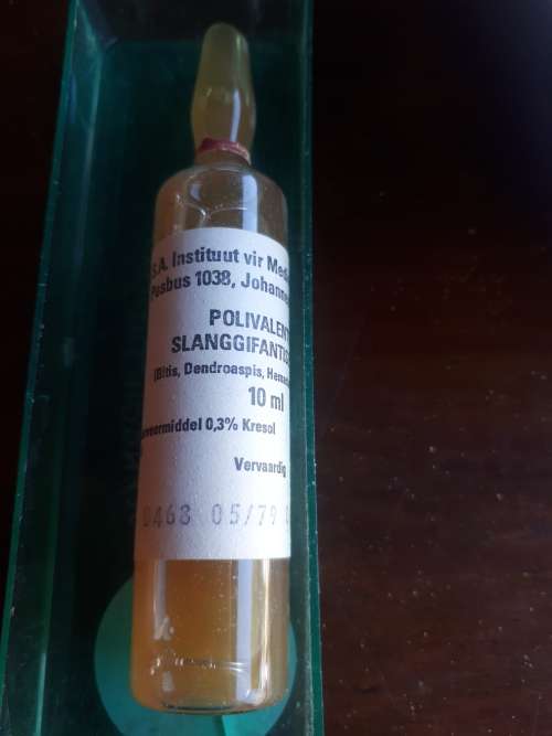 Anti Snakebite Serum With Original Container @ Paperwork (1979-1982)