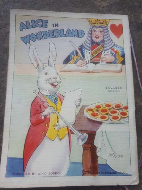 Rare 1940`s Success Series Alice In Wonderland No 29 With Transfer Pictures