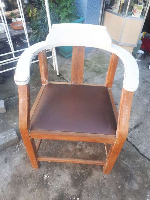1940`s Office Chair With Original Leather Seat