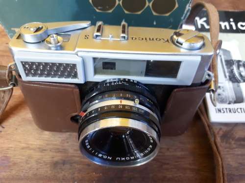 Circa 1959 Konica S 35mm Camera in Original Box + Booklet