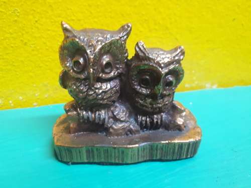 Vintage Copper Owl Ornament