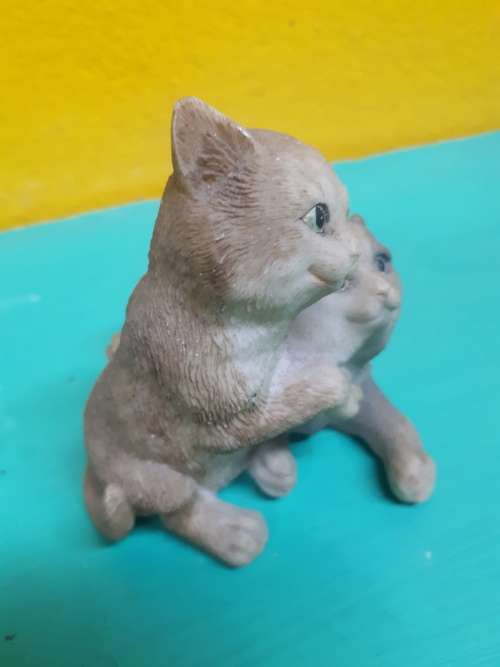 Painted Resin Cat Ornament