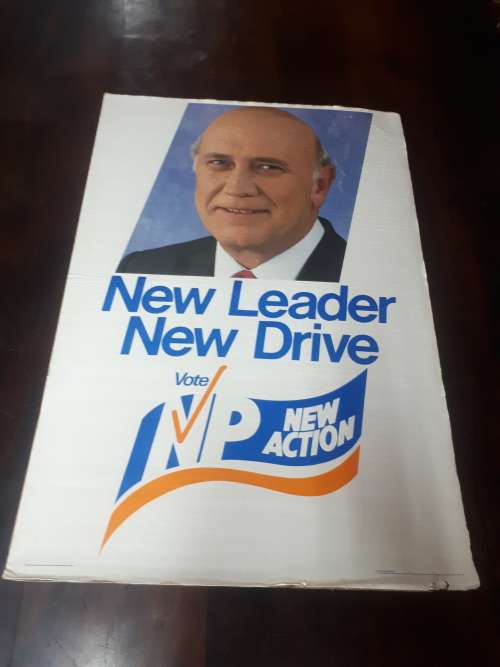 1989 National Party Election Campaign Board Signed by W.T Kritzinger