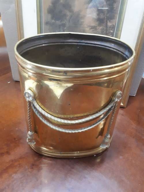 Decorated Edwardian Brass Planter