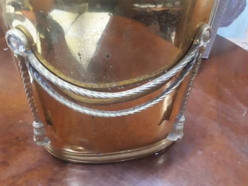 Decorated Edwardian Brass Planter