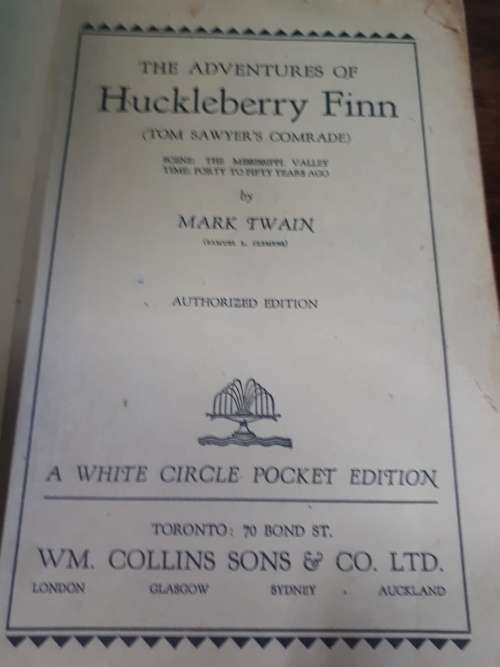 The Adventures of Huckleberry Finn - Mark Twain (1946 Paperback)