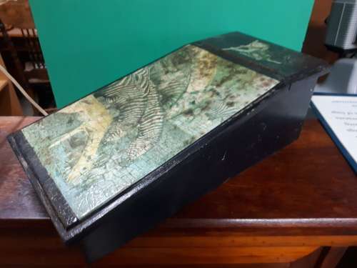 Retro Decoupage Slanted Storage Box