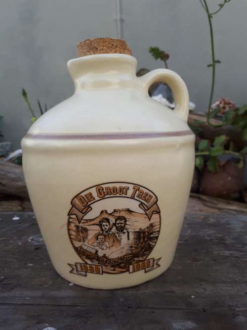 1838 - 1988 Die Groot Trek Ceramic Glazed Decanter