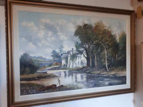 Talented Well Known SA Artist Vincent Olivier (1970 - ) Oil on Board Signed And Dated 1994