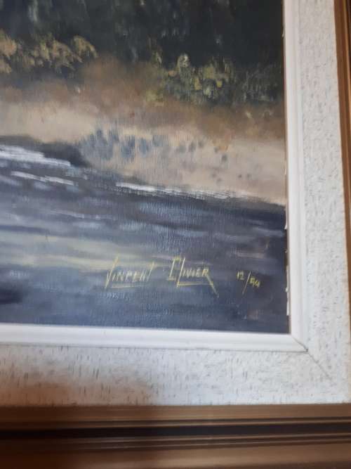 Talented Well Known SA Artist Vincent Olivier (1970 - ) Oil on Board Signed And Dated 1994